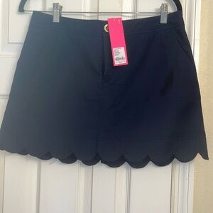 Brand new! Lilly Pulitzer Collette Scalloped Skort - Navy, Size 6